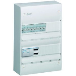 Coffret de communication VDI Hager gamma+ – 2 rangées 26 modules, 8 RJ45 Cat 6A, grade 3TV