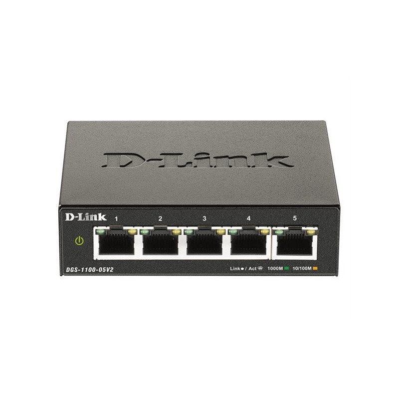 Commutateur réseau D-Link DGS-1100-05V2 – 5 ports Gigabit, administrable