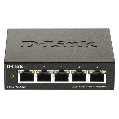 Commutateur réseau D-Link DGS-1100-05V2 – 5 ports Gigabit, administrable