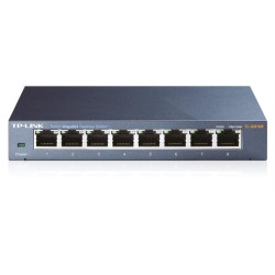 Commutateur réseau TP-Link TL-SG108 – 8 ports Gigabit, boîtier métal, non administrable