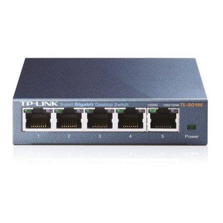 Commutateur réseau TP-Link TL-SG105 – 5 ports Gigabit, boîtier métal, non administrable