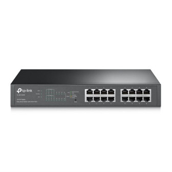 Commutateur réseau TP-Link TL-SG1016PE – 16 ports Gigabit, 8 PoE+ (110 W), rack 19"