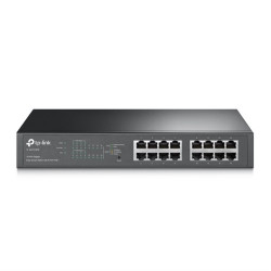 Commutateur réseau TP-Link TL-SG1016PE – 16 ports Gigabit, 8 PoE+ (110 W), rack 19"
