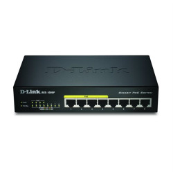 Commutateur D-Link DGS-1008P – 8 ports Gigabit, PoE 4 ports, 68 W, non administrable