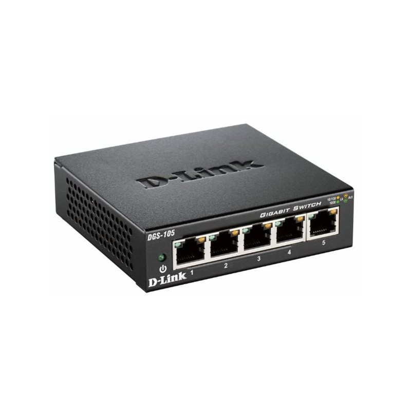 Commutateur réseau D-Link DGS-105 – 5 ports Gigabit, non administrable