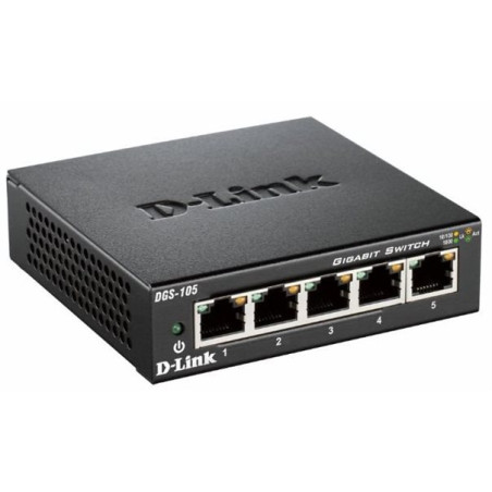 Commutateur réseau D-Link DGS-105 – 5 ports Gigabit, non administrable