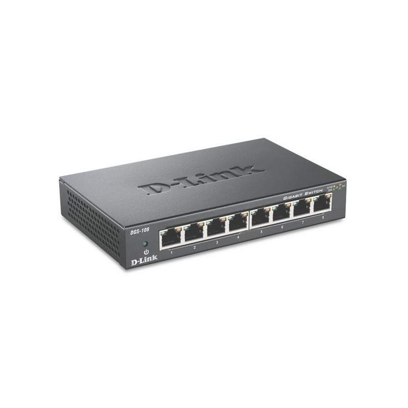 Commutateur réseau D-Link DGS-108/E – 8 ports Gigabit, non administrable