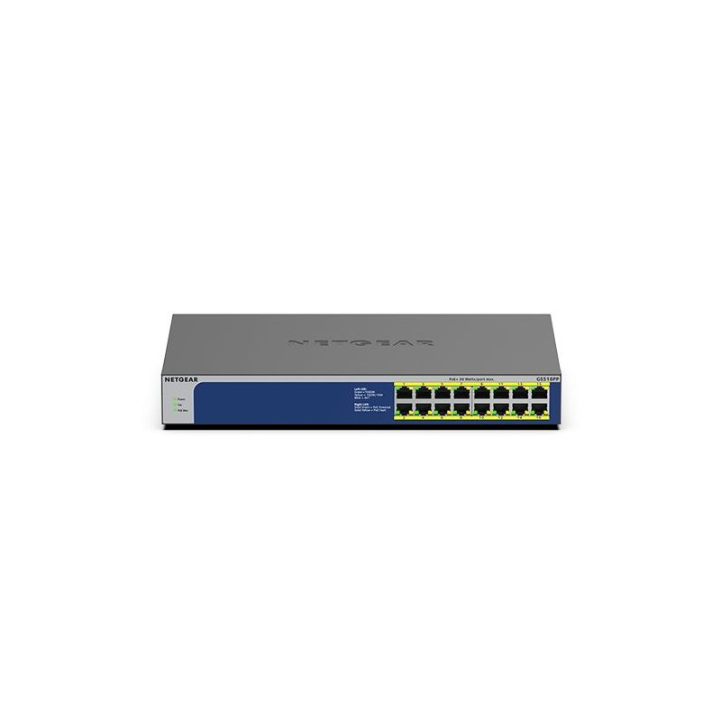 Commutateur réseau Netgear GS516PP – 16 ports Gigabit, PoE