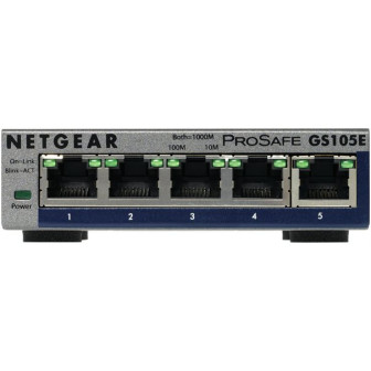 Commutateur réseau Netgear GS105E – 5 ports Gigabit
