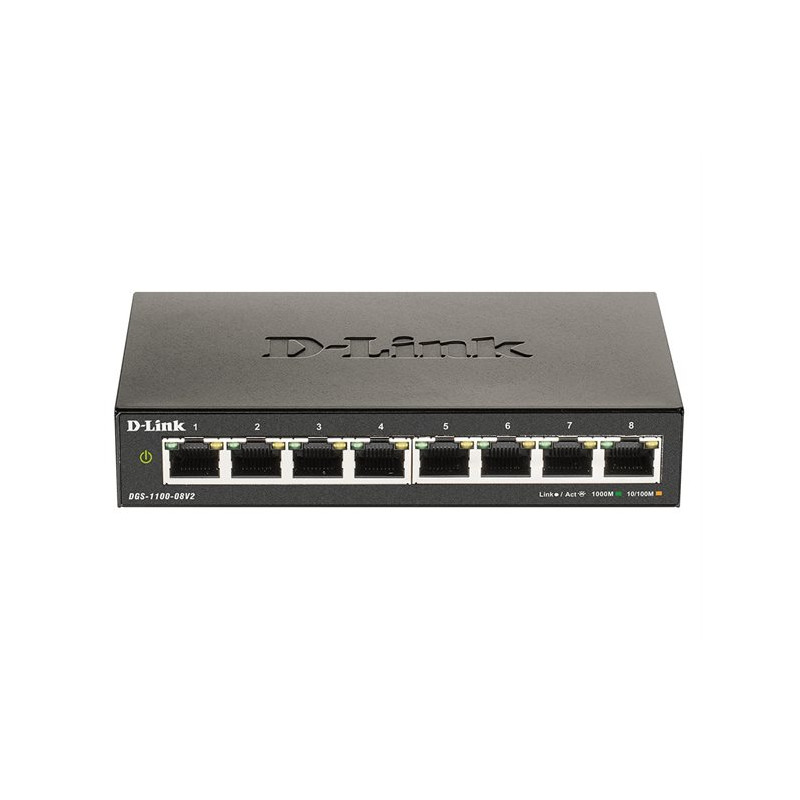 Commutateur réseau D-Link DGS-1100-08V2 – 8 ports Gigabit, administrable