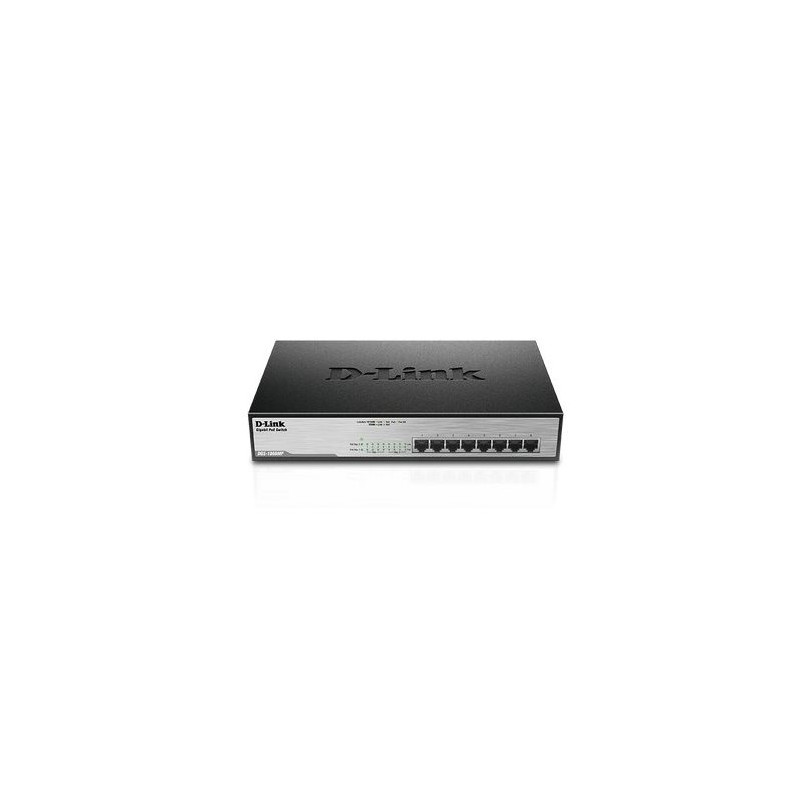 Commutateur D-Link DGS-1008MP – 8 ports Gigabit, PoE 8 ports, 140 W, non administrable