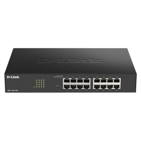 Commutateur réseau D-Link DGS-1100-16V2 – 16 ports Gigabit, rack 19 pouces, administrable