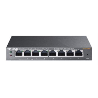 Commutateur réseau TP-Link TL-SG108PE – 8 ports Gigabit, 4 PoE+ (64 W), administrable