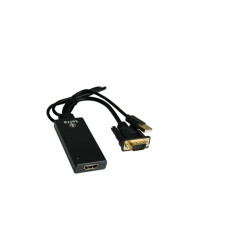 Adaptateur TERRA VGA vers HDMI avec audio noir – connecteur USB Type-A