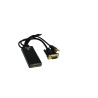Adaptateur TERRA VGA vers HDMI avec audio noir – connecteur USB Type-A