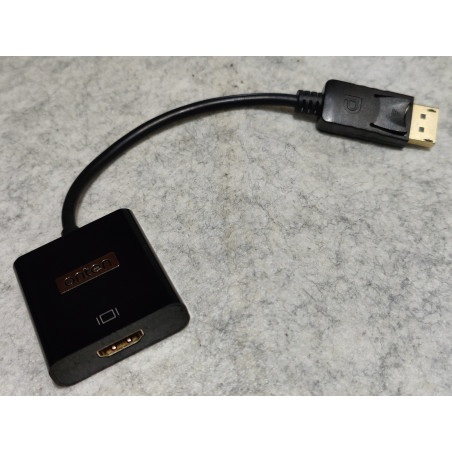 Adaptateur DisplayPort 1.2 vers HDMI noir – 15 cm, mâle/femelle