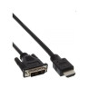 Câble DVI-D vers HDMI noir – 1 m, mâle/mâle