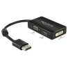 Adaptateur passif Delock DisplayPort 1.2 vers VGA/HDMI/DVI noir