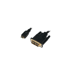 Câble DVI vers Mini-HDMI noir – 0,5 m, mâle/mâle