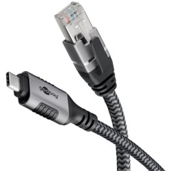 Câble Ethernet Goobay USB-C 3.1 vers RJ45 CAT6 FTP – 2 m