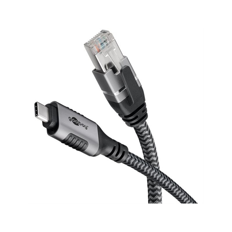 Câble Ethernet Goobay USB-C 3.1 vers RJ45 CAT6 FTP – 2 m