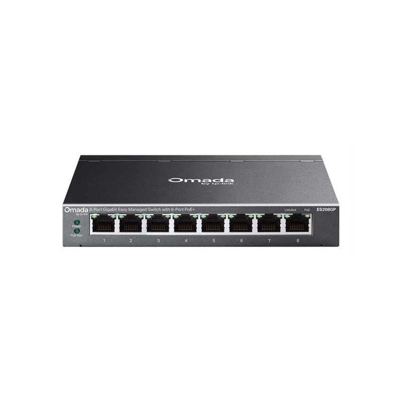 Commutateur réseau TP-Link Omada ES208GP – 8 ports Gigabit, PoE+, administrable