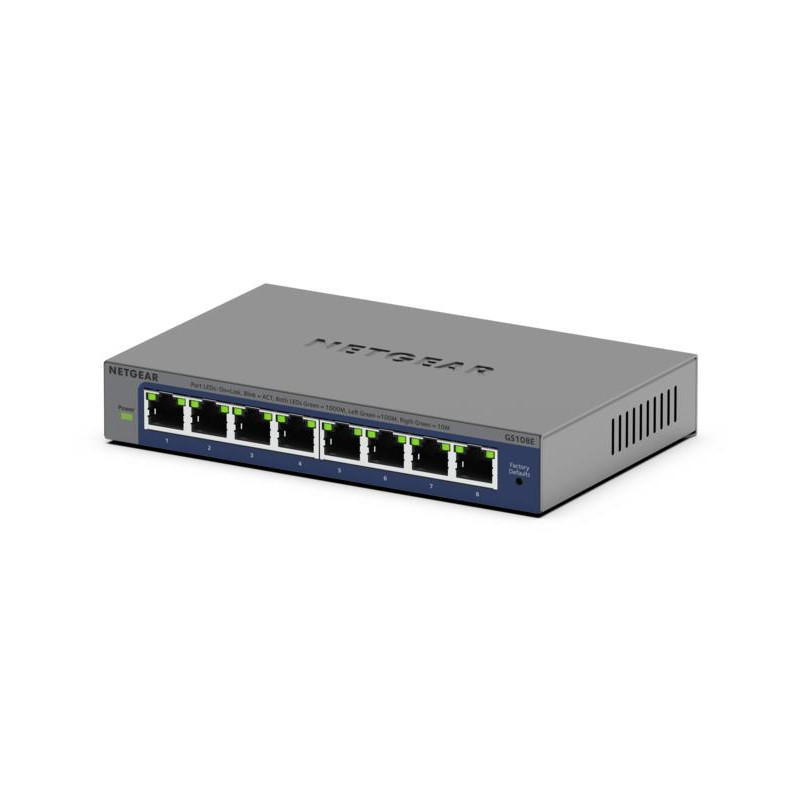 Commutateur réseau Netgear GS108E – 8 ports Gigabit, GS108E-400EUS