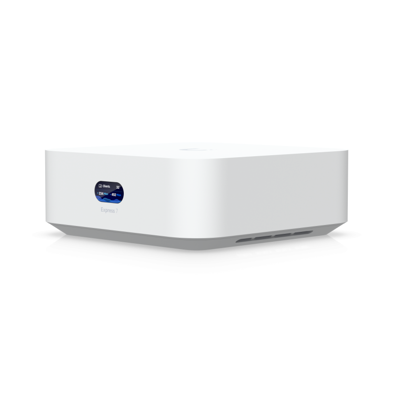 Routeur UniFi Express UX7 – Wi-Fi 7, 1 WAN et 1 LAN Gigabit, écran d'état