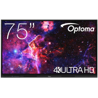 Écran d'affichage dynamique Optoma 3753RK – LED 190 cm (75"), 4K Ultra HD, tactile, noir
