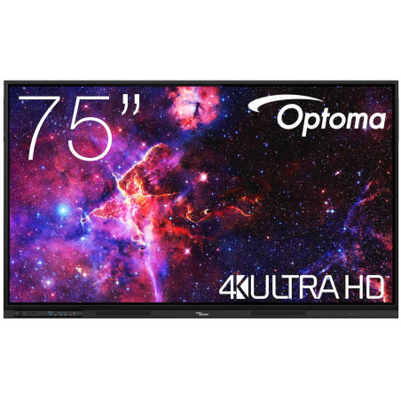 Écran d'affichage dynamique Optoma 3753RK – LED 190 cm (75"), 4K Ultra HD, tactile, noir