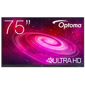 Écran d'affichage dynamique Optoma 1751RK – LED 189 cm (75"), 4K Ultra HD, tactile, noir
