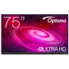 Écran d'affichage dynamique Optoma 1751RK – LED 189 cm (75"), 4K Ultra HD, tactile, noir
