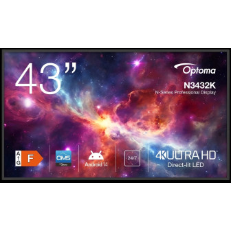 Écran d'affichage dynamique Optoma N3432K – LED 109 cm (43"), 4K Ultra HD, noir