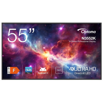 Écran d'affichage dynamique Optoma N3552K – LED 139 cm (55"), 4K Ultra HD, noir