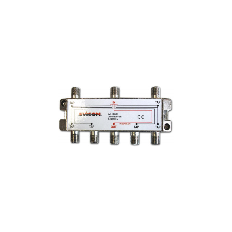 Dérivateur BIS 2300 MHz, 6 voies, 20 dB