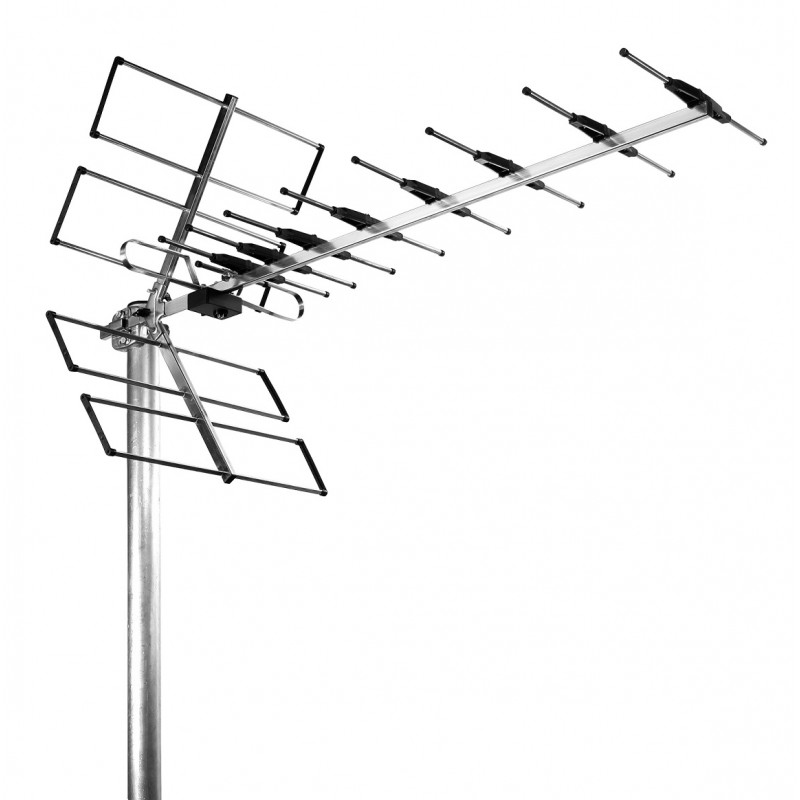 Antenne UHF, canaux 21-48, 29 éléments, 13 dB, LTE 700 MHz