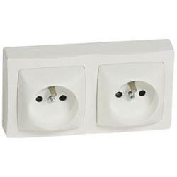 Prise de courant double saillie Legrand (ASL) 16A 2P + T