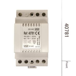 Transformateur 220V - 12V - 1.5A, fixation din et vis