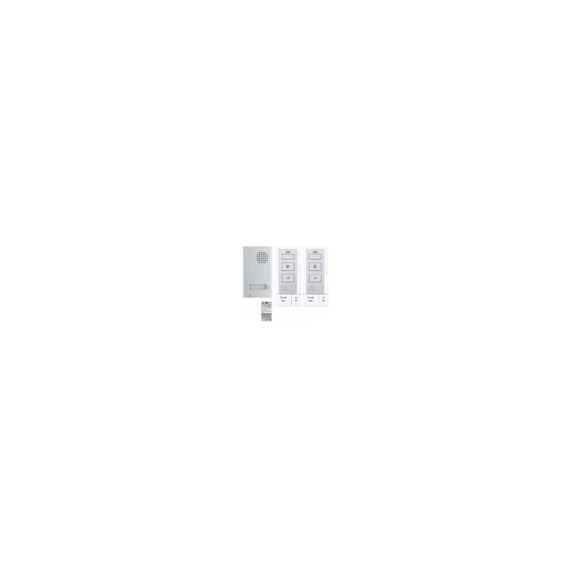 Kit audio saillie 2 fils, mains libres, 1 BP, 2 postes intérieurs