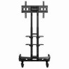 Support TV à roulettes, 32-70", Vesa 600 x 400, réglage hauteur 112+152 cm, 45.5 kg max