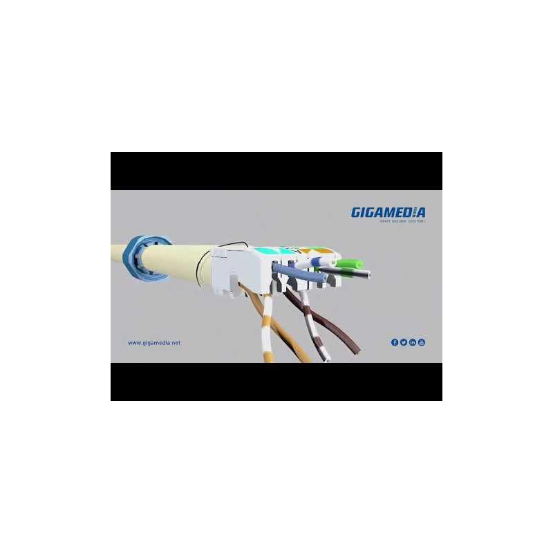 Connecteur RJ45 court 10G – classe Ea, 4 paires PoE, blindé