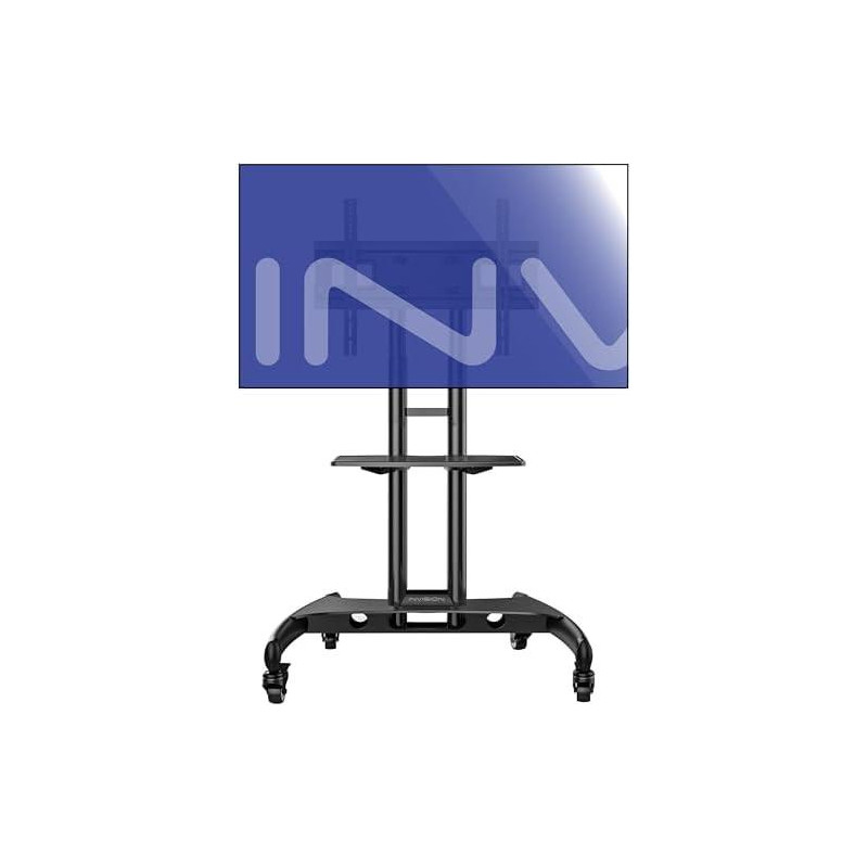 Support TV à roulettes 32-75, anti-basculement – VESA 600 x 400, 45,5 kg max